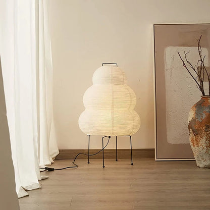 Lampe Japonaise en Papier de Riz – Structure Métal