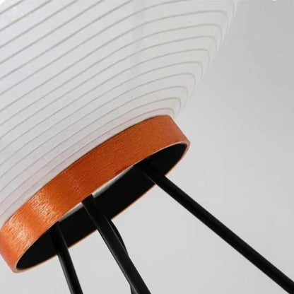 Lampe Japonaise sur Pied en Papier de Riz et Métal