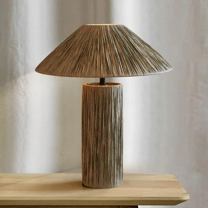 Lampe Japonaise en Raphia Naturel – Style Vintage