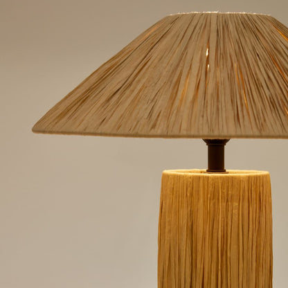 Lampe Japonaise en Raphia Naturel – Style Vintage