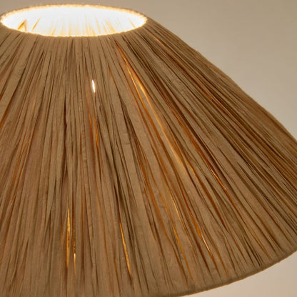 Lampe Japonaise en Raphia Naturel – Style Vintage