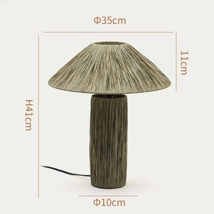 Lampe Japonaise en Raphia Naturel – Style Vintage