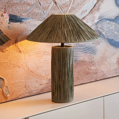 Lampe Japonaise en Raphia Naturel – Style Vintage