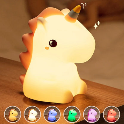 Veilleuse Licorne LED 7 Couleurs avec Télécommande