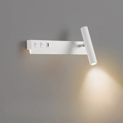 Lampe Liseuse de Chevet en Aluminium avec Port USB