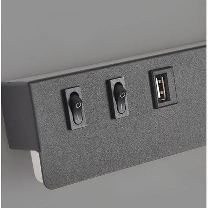 Lampe Liseuse de Chevet en Aluminium avec Port USB