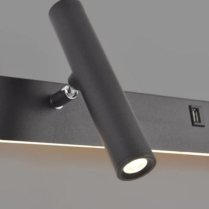 Lampe Liseuse de Chevet en Aluminium avec Port USB