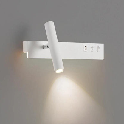 Lampe Liseuse de Chevet en Aluminium avec Port USB