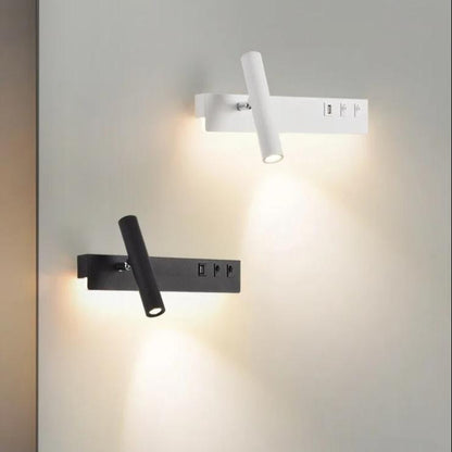 Lampe Liseuse de Chevet en Aluminium avec Port USB