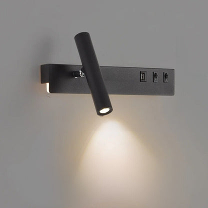 Lampe Liseuse de Chevet en Aluminium avec Port USB