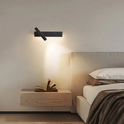 Lampe Liseuse de Chevet en Aluminium avec Port USB