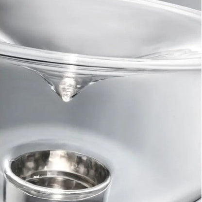 Lampe de chevet design en métal et pierre de verre