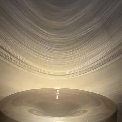 Lampe de chevet design en métal et pierre de verre