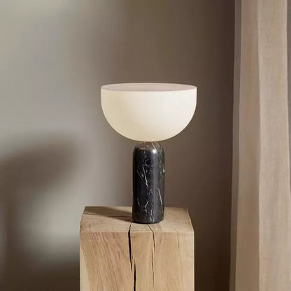 Lampe de Chevet Marbre et Verre – Design Contemporain