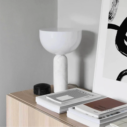 Lampe de Chevet Marbre et Verre – Design Contemporain