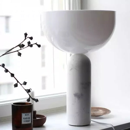 Lampe de Chevet Marbre et Verre – Design Contemporain