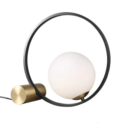 Lampe de chevet minimaliste en métal et verre