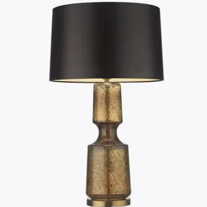 Lampe en verre minimaliste avec abat-jour en tissu