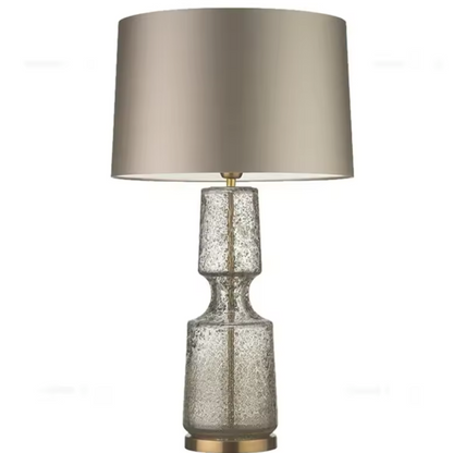 Lampe en verre minimaliste avec abat-jour en tissu