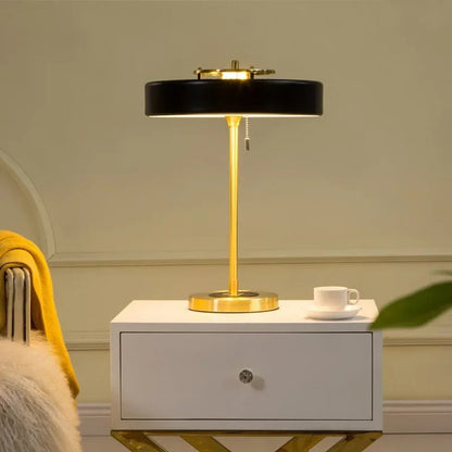 Lampe de Chevet Nordique Métal Noir et Doré