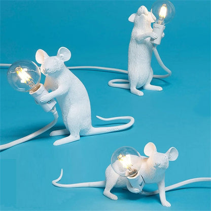 Lampe de Chevet Souris en Résine – Déco Originale