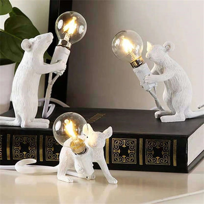 Lampe de Chevet Souris en Résine – Déco Originale