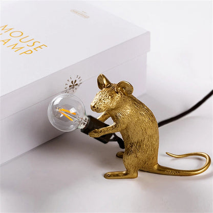 Lampe de Chevet Souris en Résine – Déco Originale