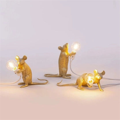 Lampe de Chevet Souris en Résine – Déco Originale
