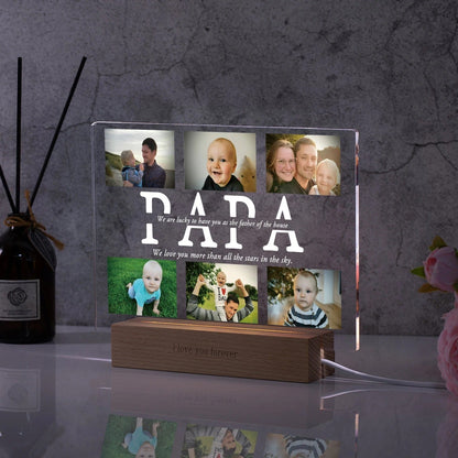 Lampe Personnalisée Acrylique – Photo & Prénom