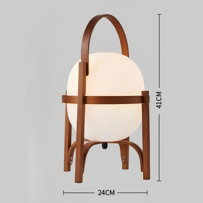 Lampe Pied en Bois Style Japonais