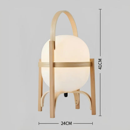 Lampe Pied en Bois Style Japonais