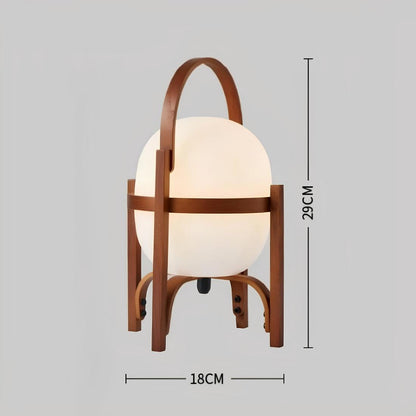 Lampe Pied en Bois Style Japonais
