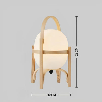 Lampe Pied en Bois Style Japonais