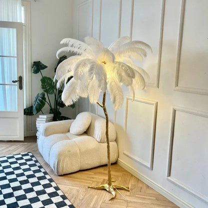 Lampe Plume d'Autruche – Décoration Luxe et Élégante