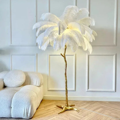 Lampe Plume d'Autruche – Décoration Luxe et Élégante
