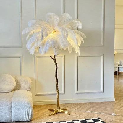 Lampe Plume d'Autruche – Décoration Luxe et Élégante