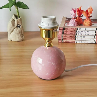 Lampe de Chevet Rose en Céramique et Tissu