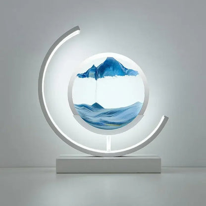 Lampe Sable Mouvant en Métal – Décoration Artistique