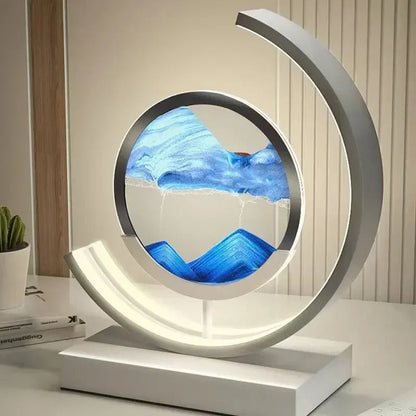 Lampe Sable Mouvant en Métal – Décoration Artistique