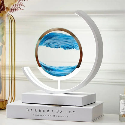 Lampe Sable Mouvant en Métal – Décoration Artistique