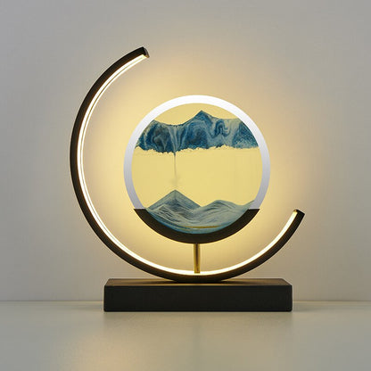 Lampe Sable Mouvant en Métal – Décoration Artistique