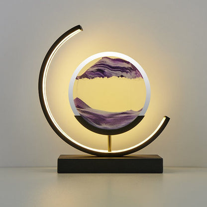 Lampe Sable Mouvant en Métal – Décoration Artistique