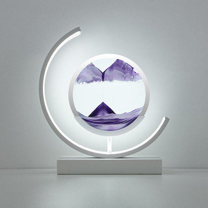 Lampe Sable Mouvant en Métal – Décoration Artistique
