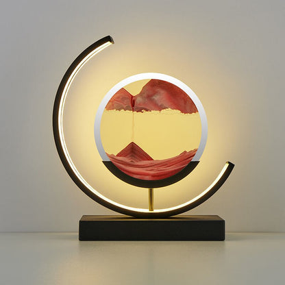 Lampe Sable Mouvant en Métal – Décoration Artistique