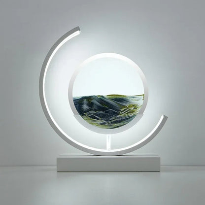 Lampe Sable Mouvant en Métal – Décoration Artistique