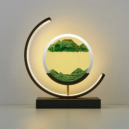 Lampe Sable Mouvant en Métal – Décoration Artistique