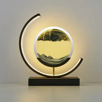 Lampe Sable Mouvant en Métal – Décoration Artistique