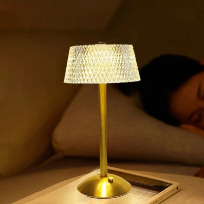 Lampe de Chevet Sans Fil Cristal Tactile et Rechargeable