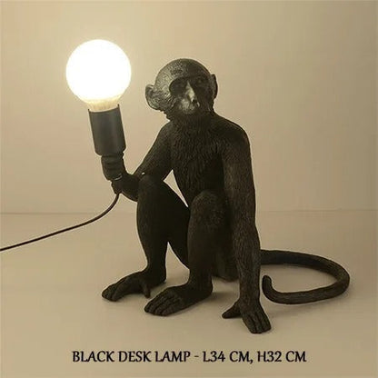 Lampe Singe en Résine – Déco Originale et Lumineuse