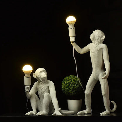 Lampe Singe en Résine – Déco Originale et Lumineuse